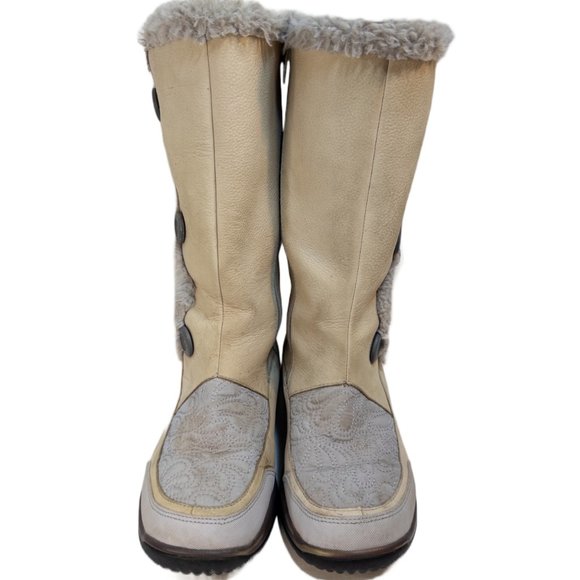 Jambu Womens Size 8.5 Winter Boot Tan Baltic Water Resistant Zip Tall Mid Calf - Picture 2 of 7